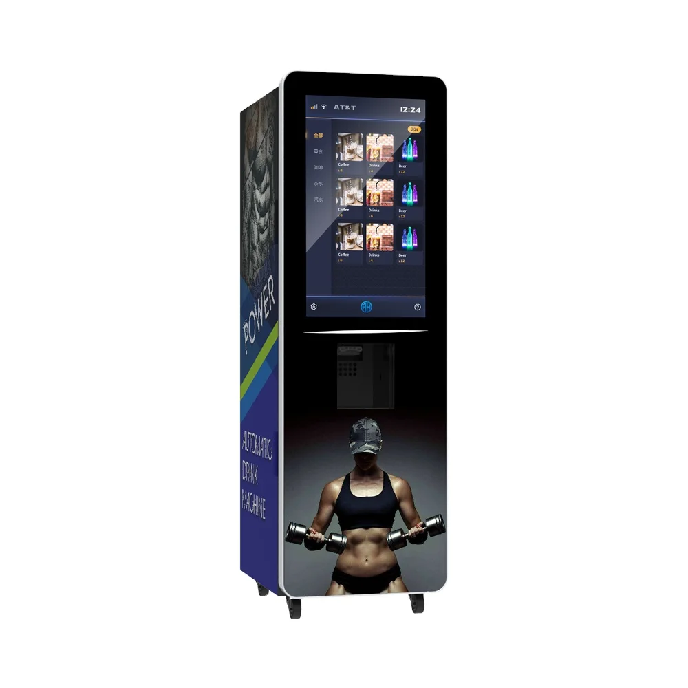 High quality Bill Credit Card Payment Vending Machine HOT SALE Advertising Automatic protein shake vending machine