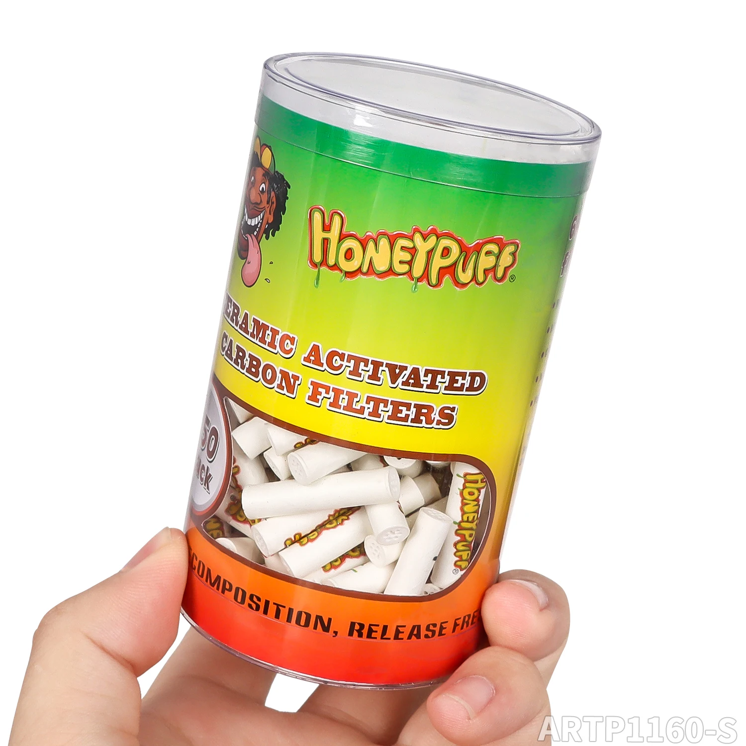 Honeypuff New Ceramic Activated Carbon Filter 6mm Smoking Filter Tips Custom Logo Carbon Filter Tips