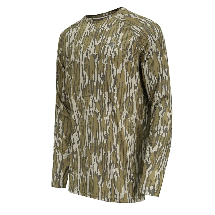 Hot Sale spf 50 men long sleeve hunting camouflage t shirt