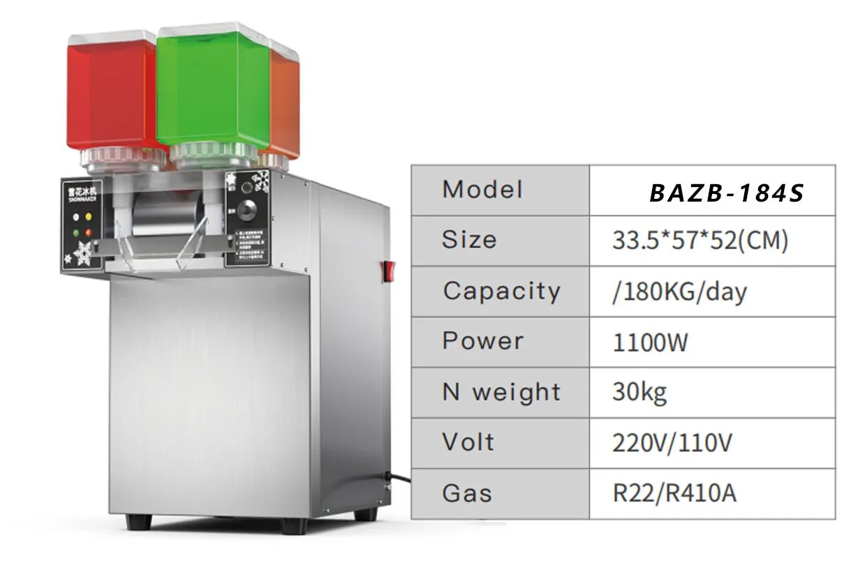 Factory Sales Bingsu Snow Snowflake Flake Cream Crusher Maker Shaved Ice Shaver Machine