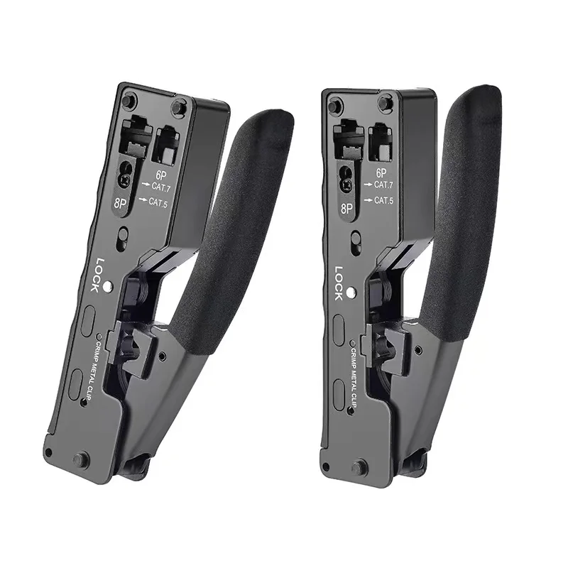 Factory wholesale multi-functional pressure wire pliers seven types of dovetail clip crystal head network wire pliers