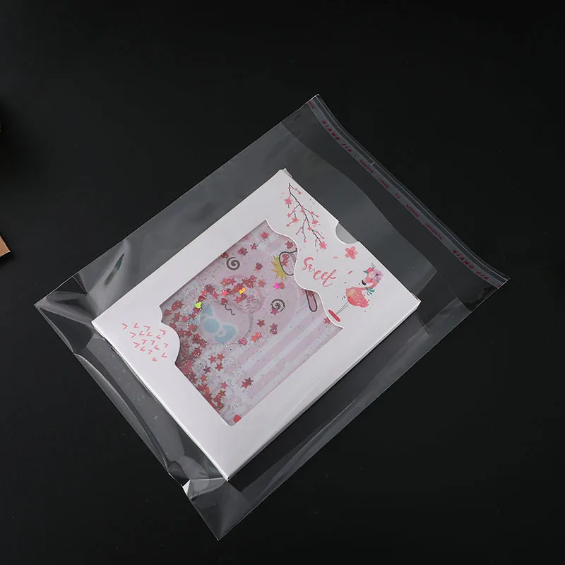 High quality boutique transparent Mini small accessories jewelry package sticker bag self adhesive seal plastic opp bag