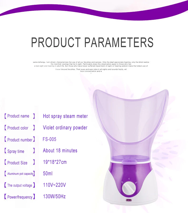  Hot Face Steamer steamer facial high frequency 2 in 1For For Nose Multi Function Facial Vaporizer
