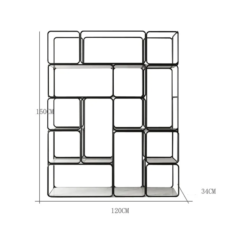 Living room shelf partition luxury Nordic bookshelf entrance floor storage storage rack modern bookshelf