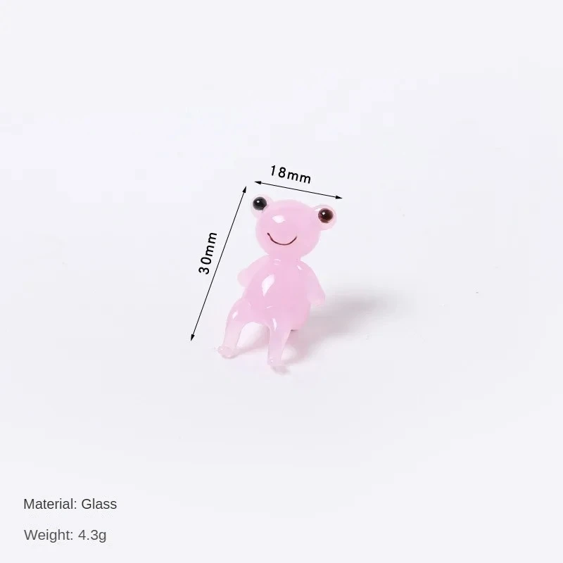 Hot Sale Glass Crafts small animal  Miniature glass animals decoration Frog figurine ornaments