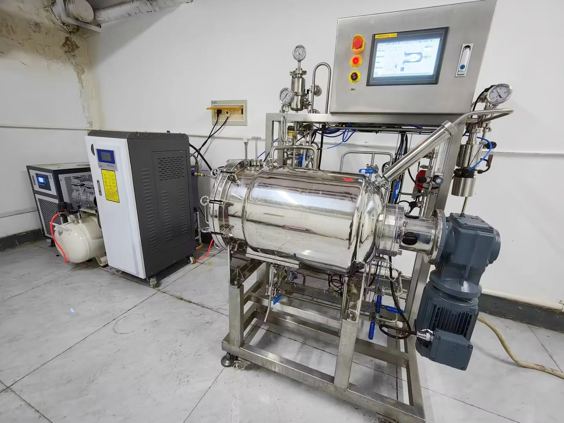 Stainless steel revolving tank industrial steam iron fermenter 500 liter bioreactor bacteria ferment lactique