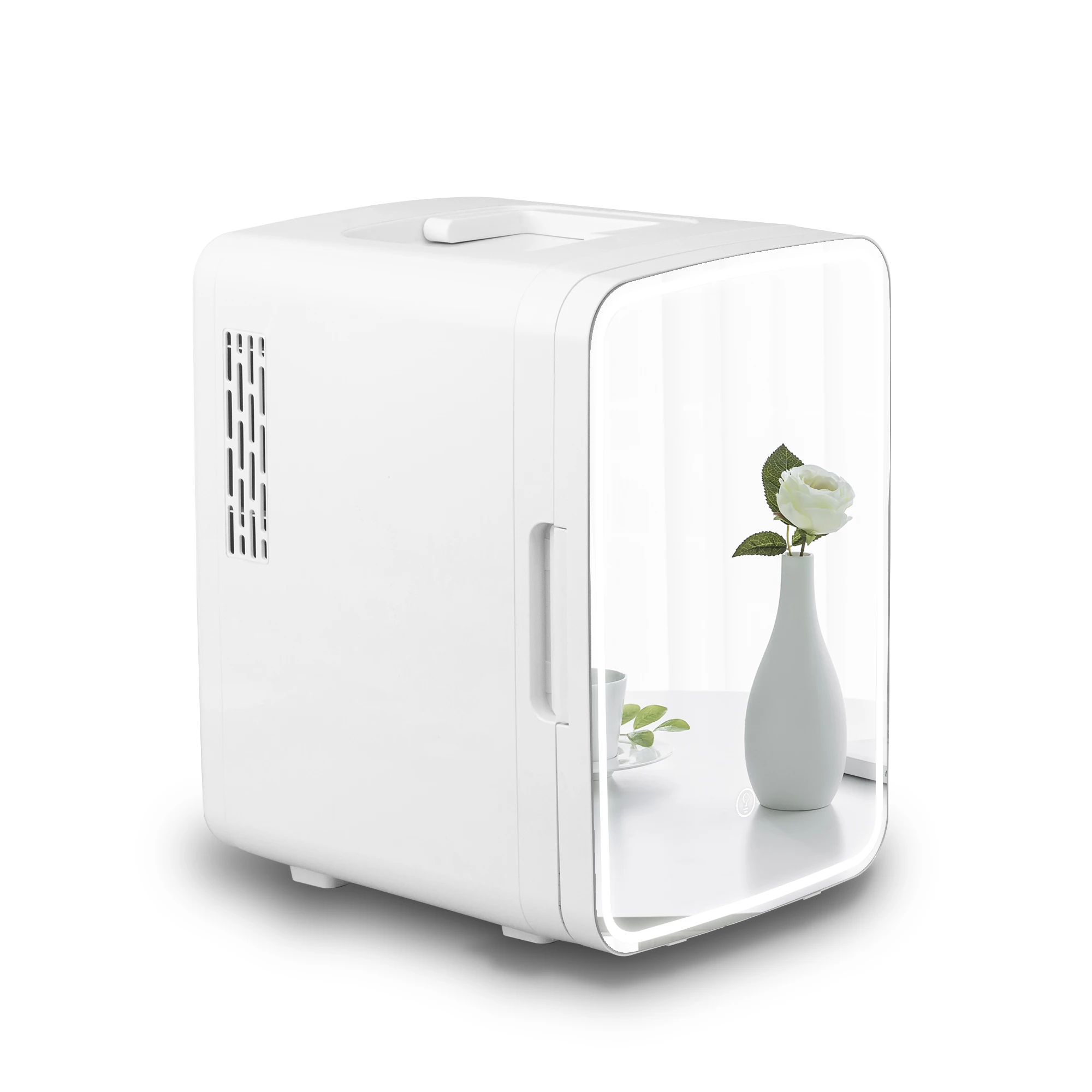 portable mini fridge cooler warmer with led mirror skincare refrigerator mini fridge 10 liter