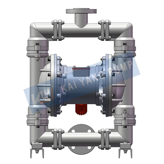 SS304 Lined With PTFE Diaphragm Pump Pneumatic Liquid Transfer Powered By Compressed Air No Electrical Sparks Are Generated
