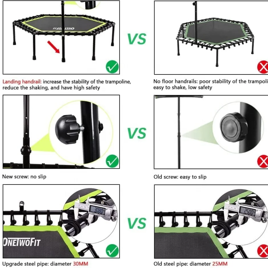 Wellshow спортивный домашний тренажерный зал Складная регулируемая кровать для прыжков фитнес мини батут кровать с весной