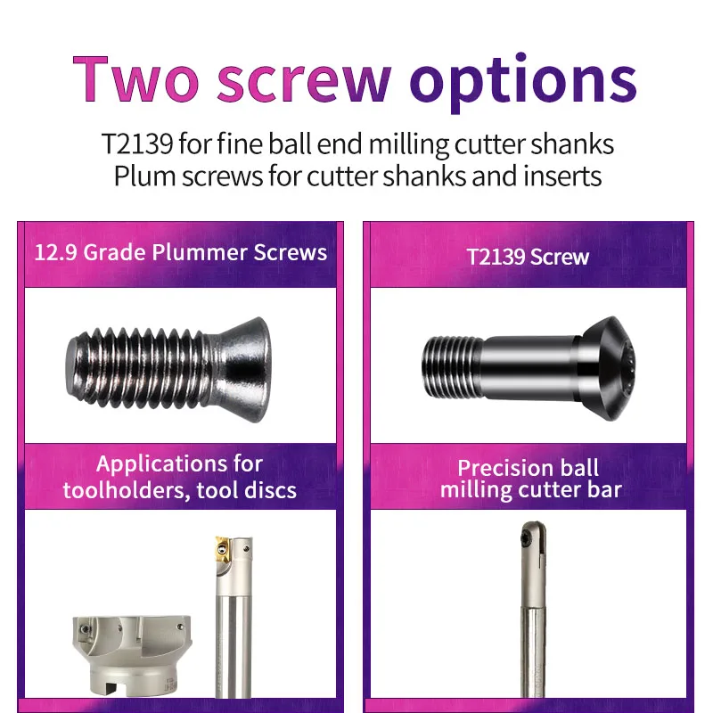 Fastener Screw M2 M2.5 M3 M4 M5 Hardware Accessories Black Plum Blossom Carbide Turning Insert 12.9 Grade for CNC Lathe