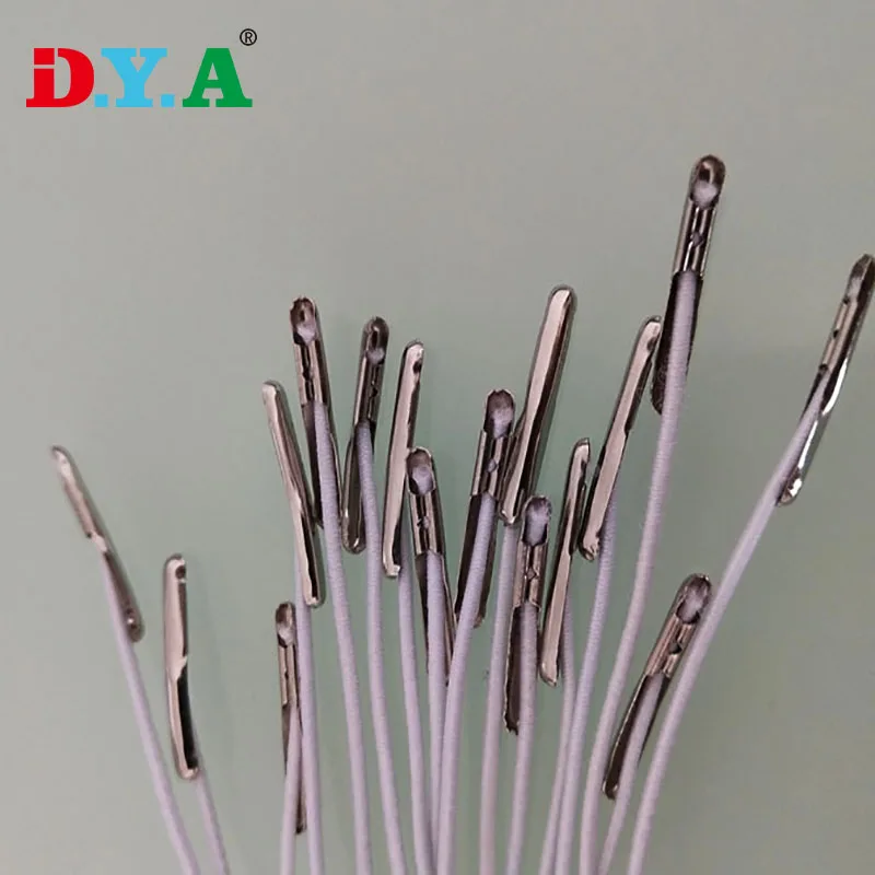 Factory Custom Barbed Round Elastic Cord Colored Elastic Rope with Metal Clips