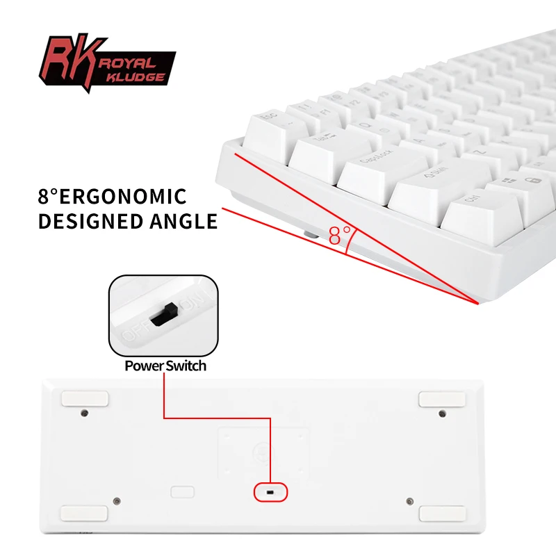  Royal Kludge rk rk61 mechanische pc computer gamer tastatur wireless klawiatura mechaniczna keyboard 60%