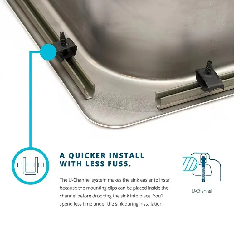 Mini single bowl installed in the kitchen sink