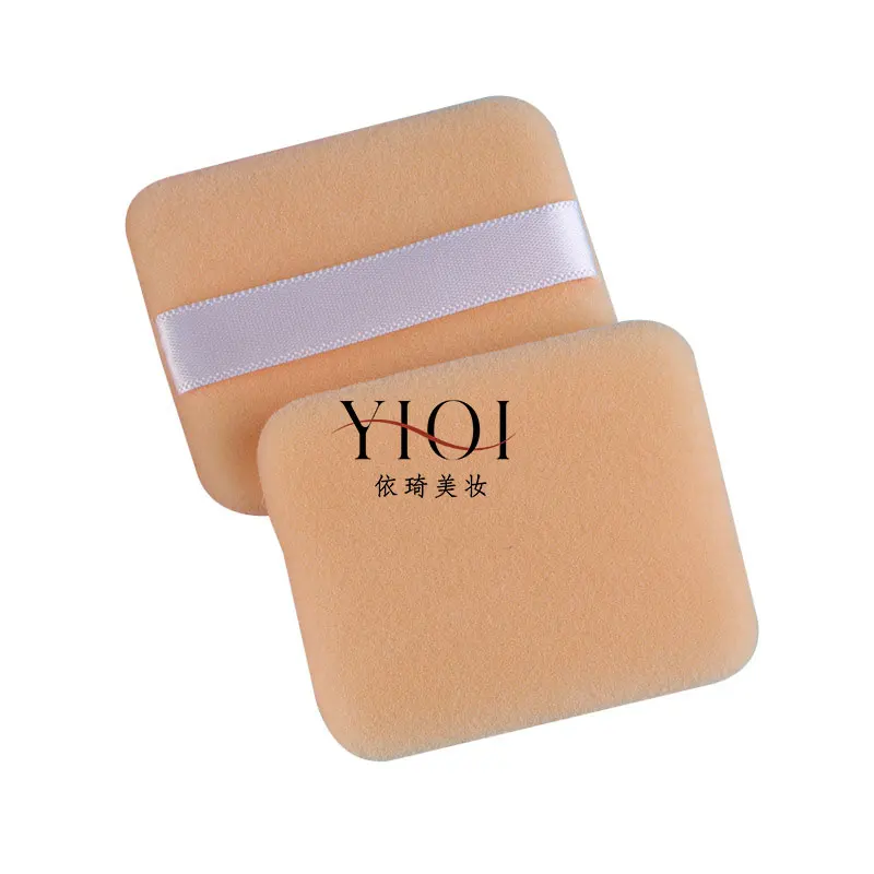 Flocking makeup puff Loose powder cake cotton velour puffs custom dry light powder puff short pile fine makeup powder