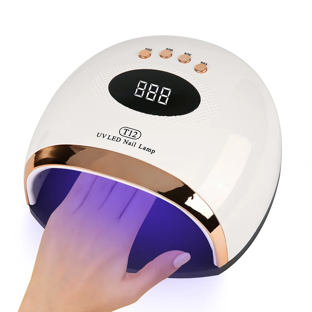 UV LED Nail Lamp 180W UV Nail Light for Gel Polish Fast Nail Dryer with 48 Lamp Beads 4 Timers Large Space Gel Curing Lamps for