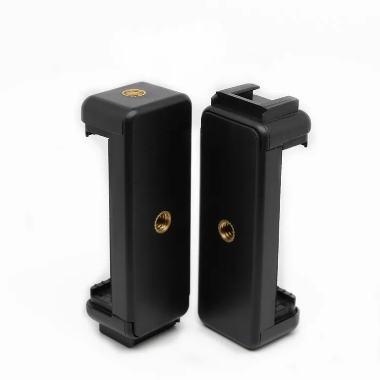 1/4 inch Screw Thread Stand Holder Clip Tripod Adapter 1/4 Hole & Cold Shoe Mount Clamp for iPhone Huawei for Gopro Camera