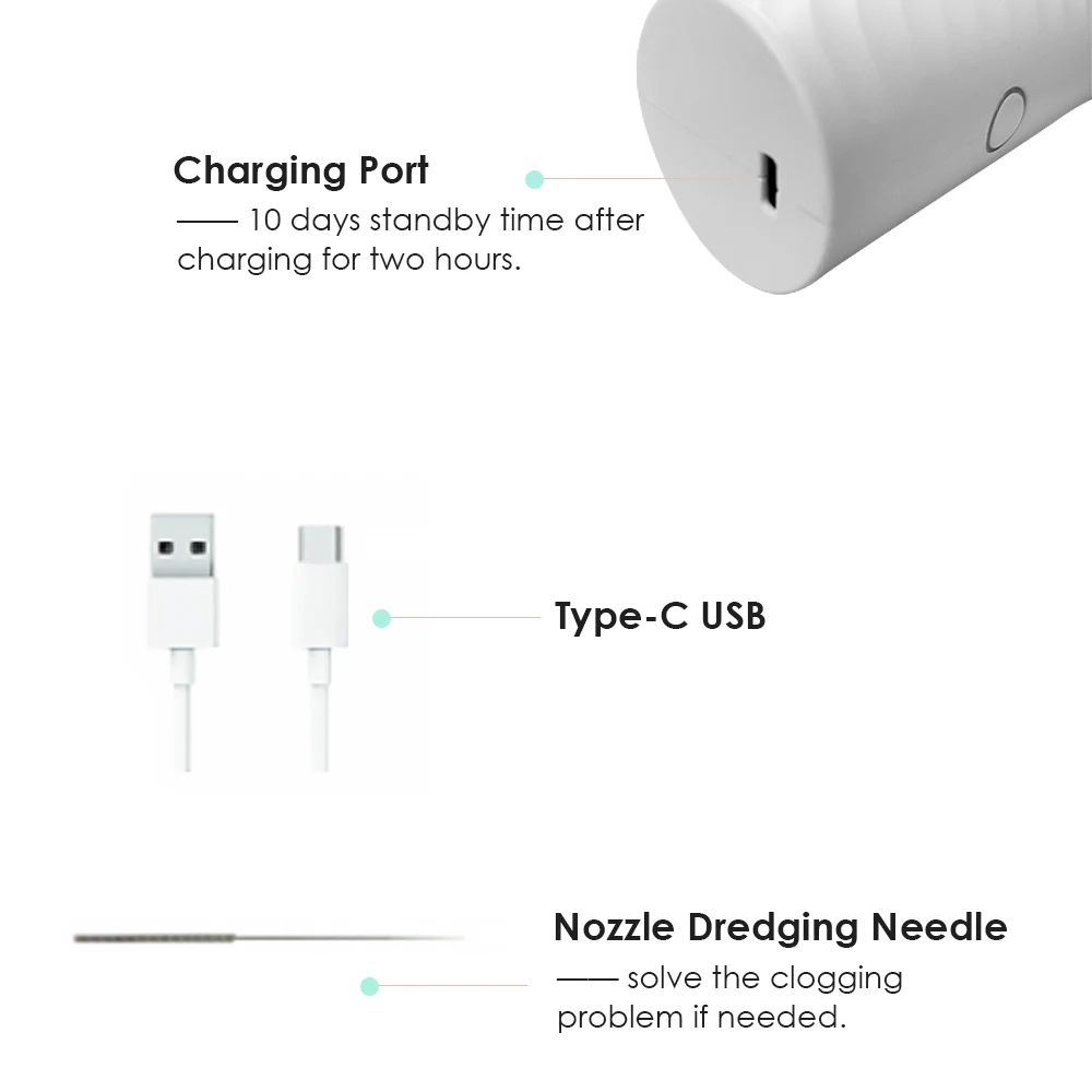 Synogal Portable 2 in 1 hyperbaric facial mist sprayer nano spray gun face moisturizing oxygen jet