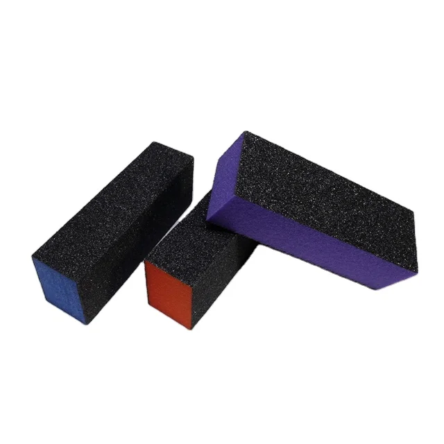 Factory Price wholesale 3 way buffer black sand /4way  Emery Board  sanding buffer professional  block