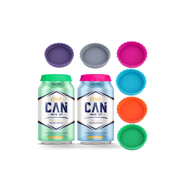Wholesale Silicone Soda Beverage Can Lid Reusable Beer Can Top Cover Silicone Can Stopper