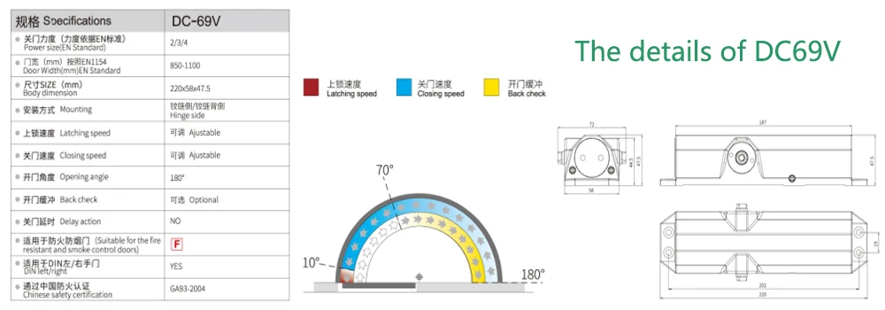 Factory Wholesale Modern Hot Sale automatic door closer for hotel project