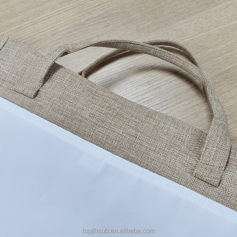 2024 Latest Pocket Jute Tote Shopping Bag sublimation transfer printing wear proof TC+Canvas material personalized printing bags