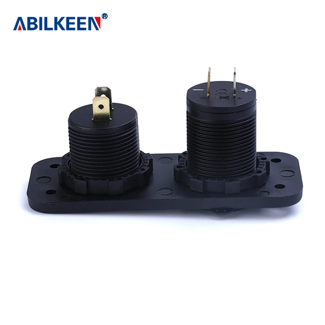 Universal Mounting 4.2A Dual Port USB socket Charger 12-24V BLUE/GREEN/RED LED for Car Boat Motorcycle