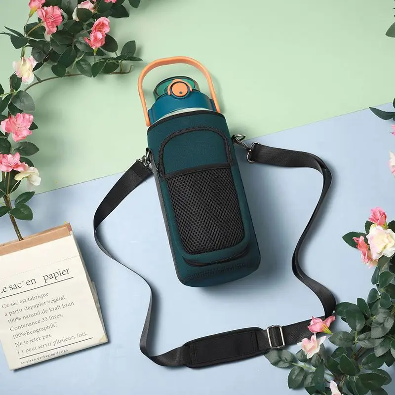 Latest Style Colorful Outdoor, Sports Carrier 2L Neoprene Gallon Water Bottle With Cell Phone Holder Pocket