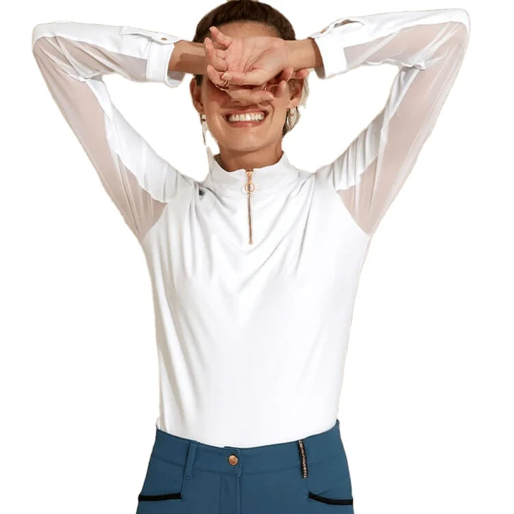 Хорошее качество, женская одежда для конного спорта с длинными рукавами, женские рубашки для верховой езды