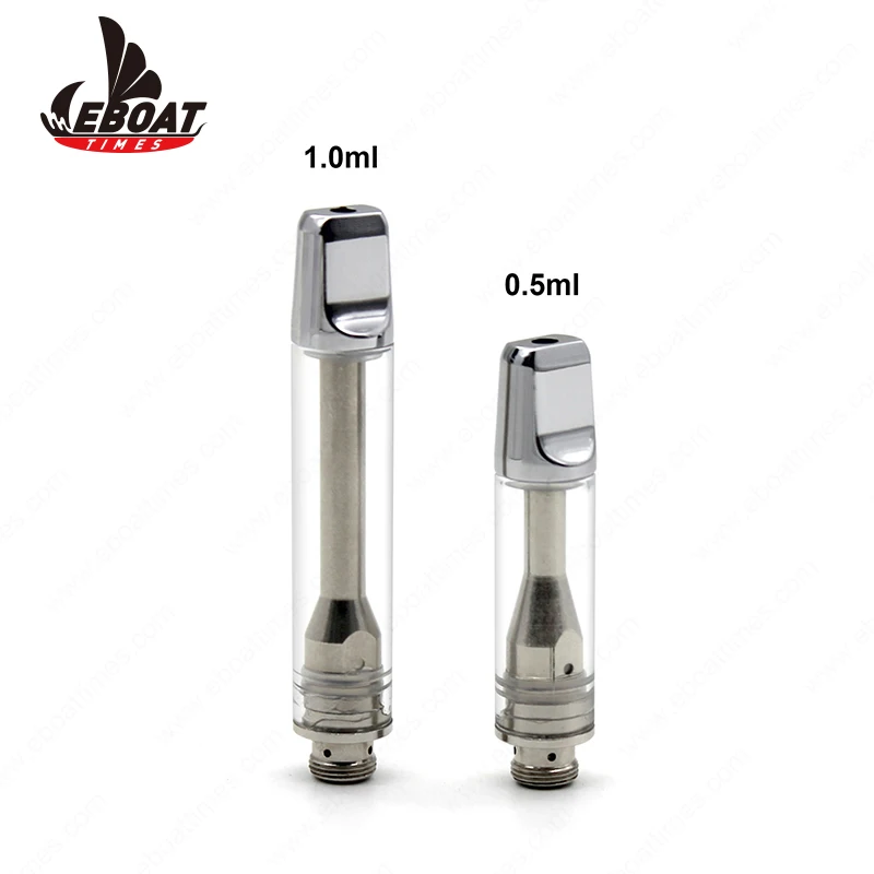 Медицинский стеклянный герметичный масляный атомайзер CBD из нержавеющей стали с резьбой 510, картридж CBD