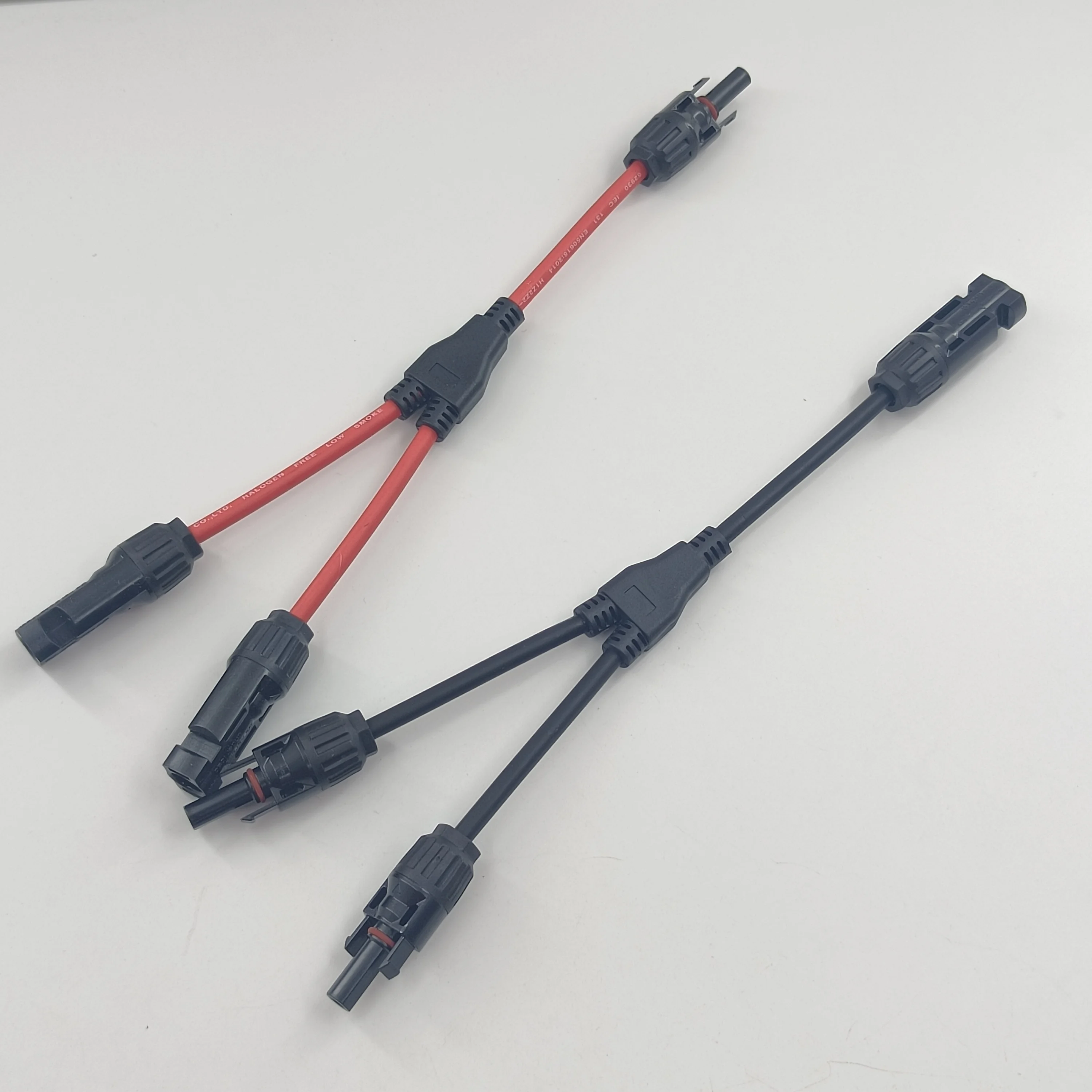 Y Type Solar Pv Branch Cable Connector Parallel Adapters 1000v Dc 30A 1 To 2 3 4 Way Solar Panel Connector
