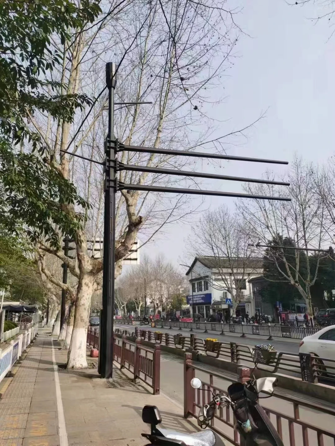 Customized 4m 5m 6m 10m Comprehensive pole Steel Galvanized CCTV Camera Mounting Poles