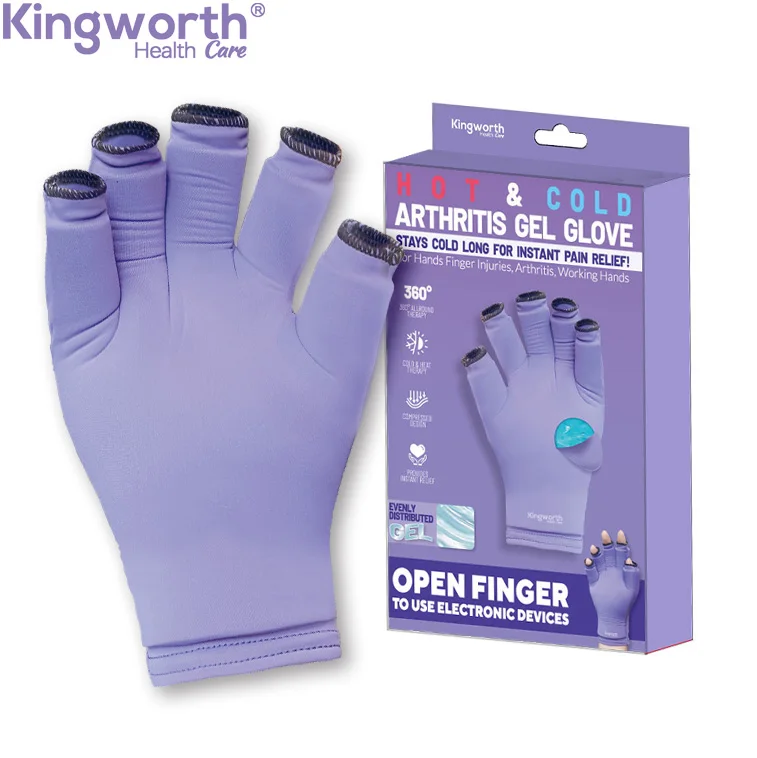 Kingworth Finger Arthritis Compression Reusable Hot And Cold Therapy Hands Gel Ice Gloves