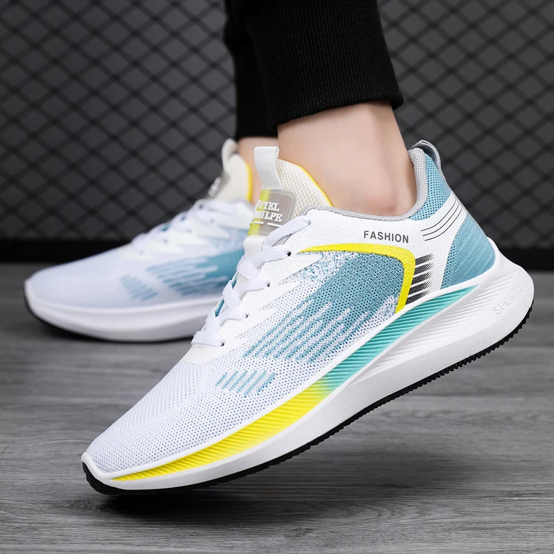 2023 comfort men sneakers breathable mesh sport shoes for male