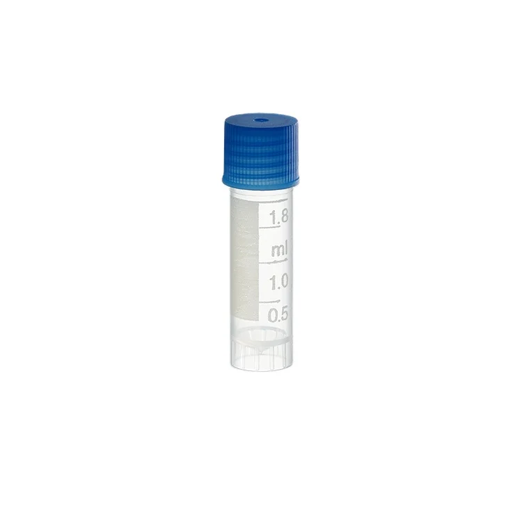Laboratory Hospital 5ml cryotubes transparent plastic test tube with cap
