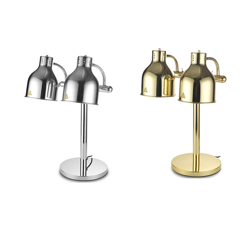 Yantai tongli double Arm Heat Lamp Stainless Steel food warmer buffet food display stand HOTEL BUFFET
