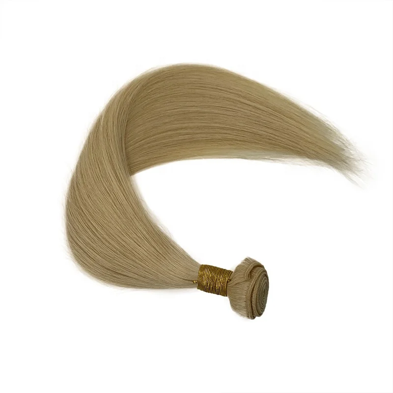 
100% russian double drawn silky straight remy human full cuticle aligned weft hair extensions 