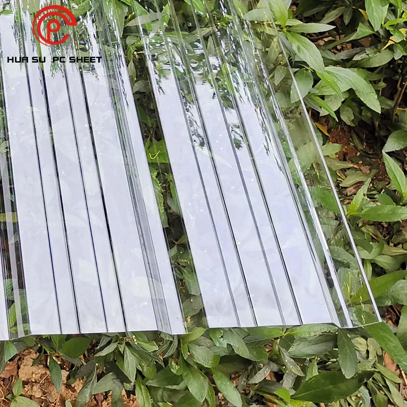 
High-strength cost-effective transparent plastic Corrugated polycarbonate sheet PC corrugated transparent roof panel for sheds 