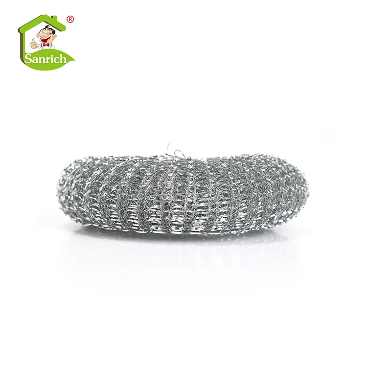 Galvanised metal mesh scourer for Kitchen and pot cleaning