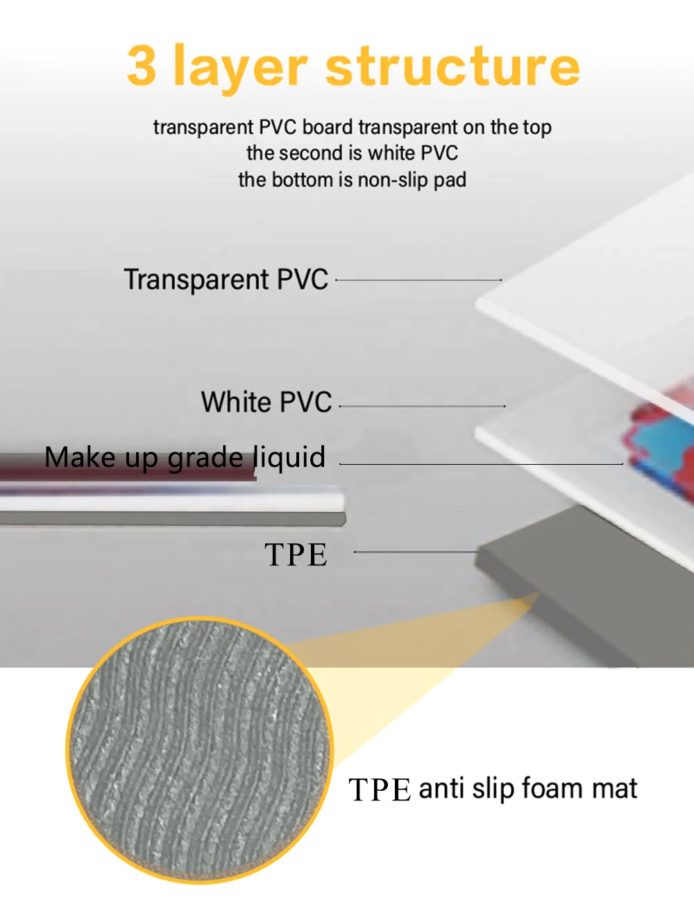 HF Vinyl Flooring Tiles School Modern Sol Liquide En Vinyle Non Toxique De 500 Mm, Carreaux De Sol Liquides Paillettes En PVC