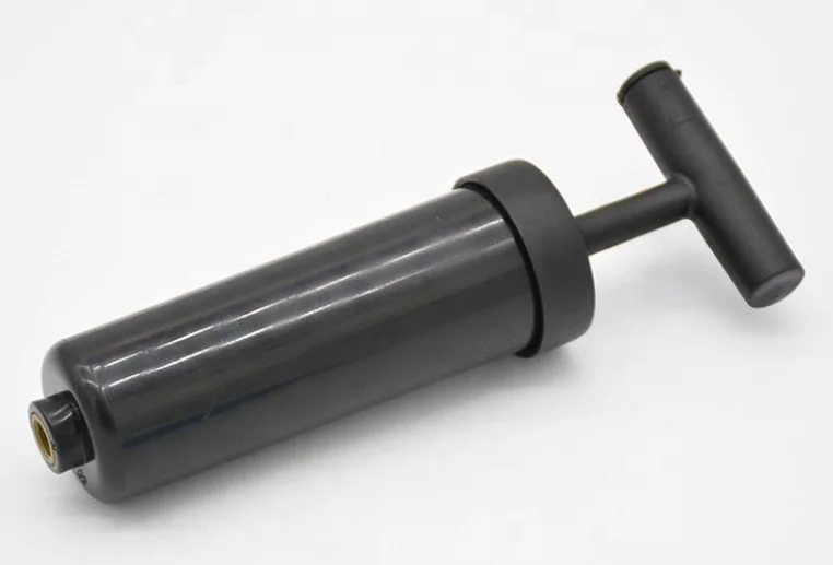 
6inch double way plastic hand pump with needle in handle to inflate sports pilates balls 