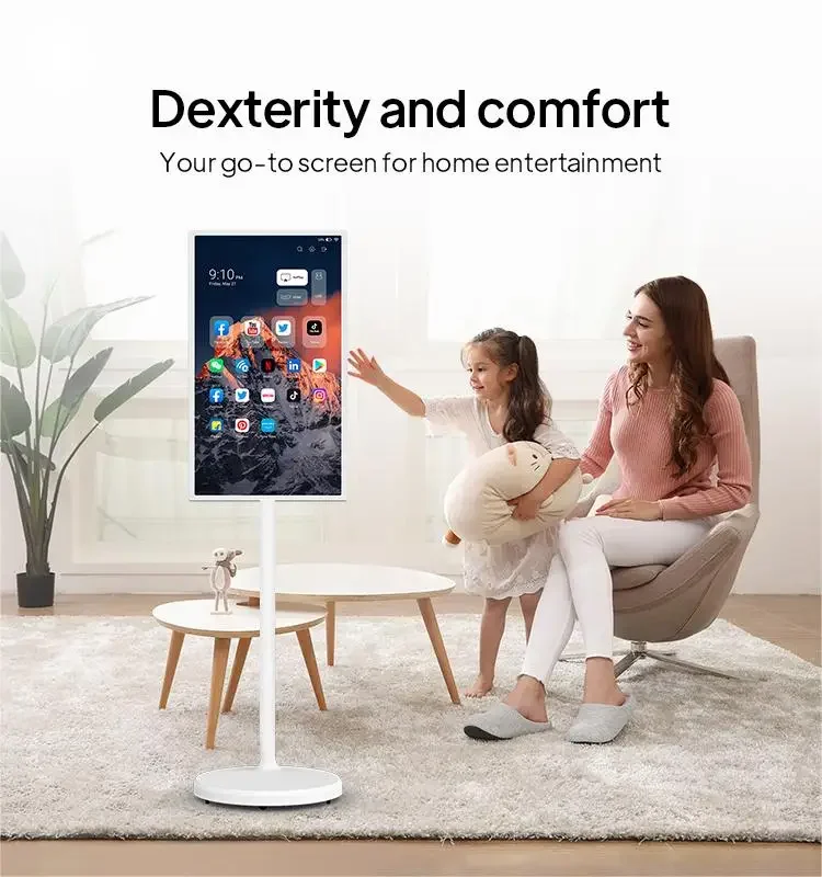 Hot sale Touch Panel Android 12 Mobile smart screen with Stand Invertible IPS Display Wireless Cast TV Live Streaming