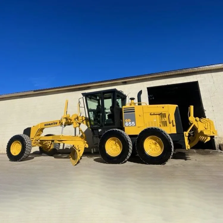 Original Import Strong Power Used Komatsu GD655 Motor Grader 18 tons Komatsu Used Motor Graders