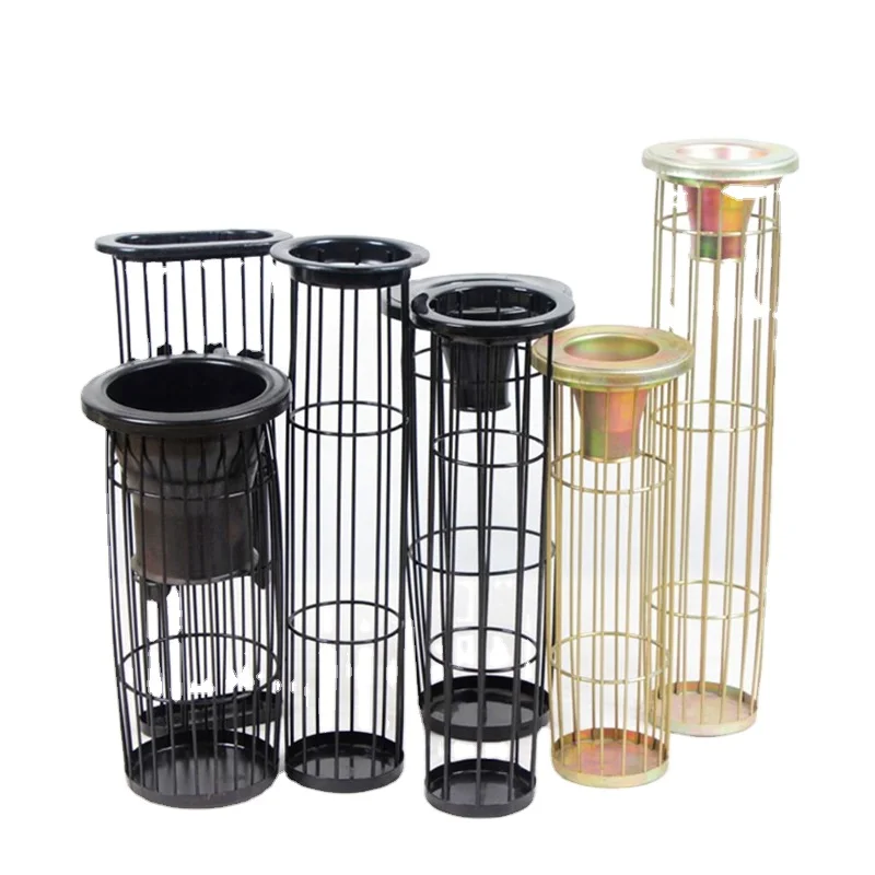 Industrial dust collector bag filter cages with venturi tube
