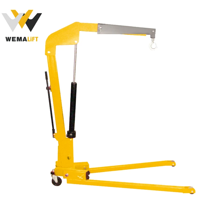 Foldable shop crane hydraulic workshop cranes