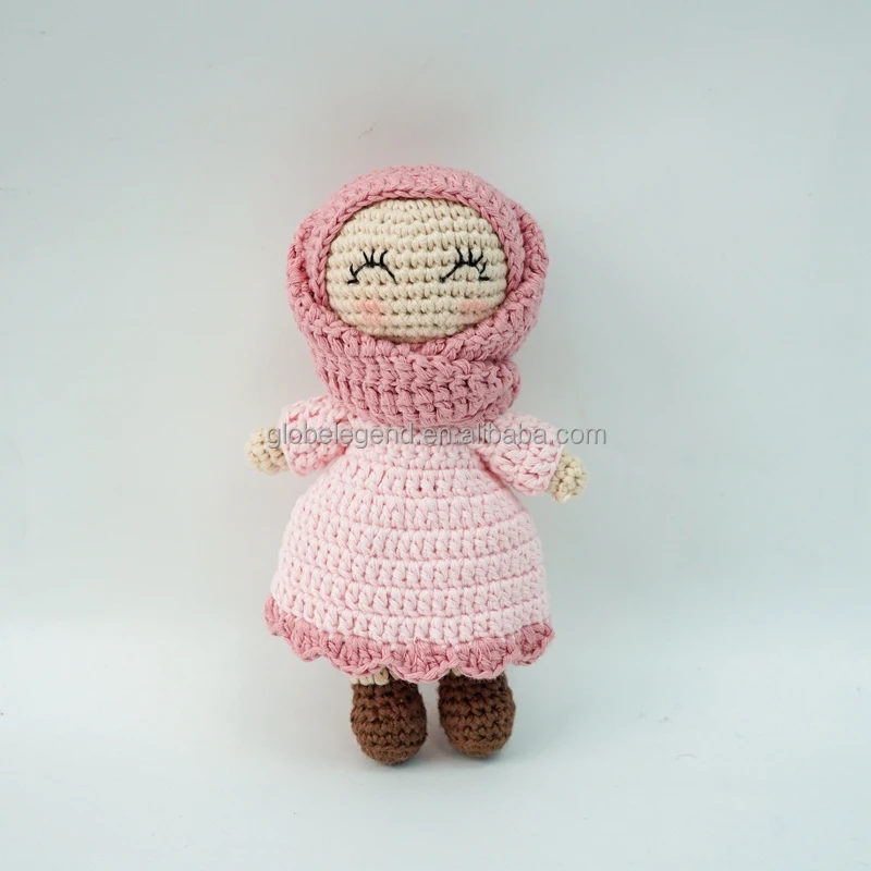 Amigurumi Crochet Doll Tiny Princess Doll Handmade Mini Crocheted Characters Hand Knitted  Girls Doll