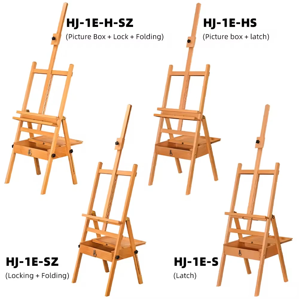 High quality 150cm Studio Drawing Painting Wood easel Adjustable Portable Drawing Board Stand Easel With Drawer