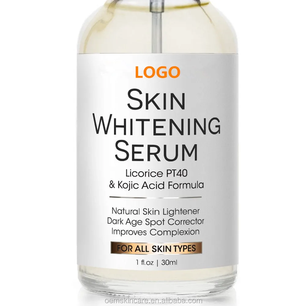 Custom brand/logo Best Natural Skin Lightening Serum with Kojic Acid