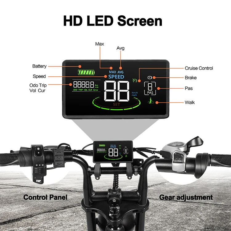 V20 Pro Электрический Fatbike с центральным двигателем 48 В 15ah стальной каркас литиевой батареей-доступен на складах NL EU US