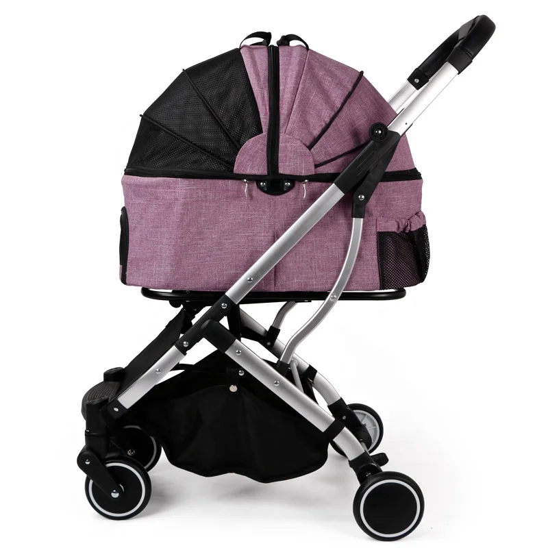 Travel Pushchair Pet Gear Dog Cat Cage Carrier Outdoor Foldable 3 In 1 Seat Luxury Pet Strollers Pet Trolley For Dogs