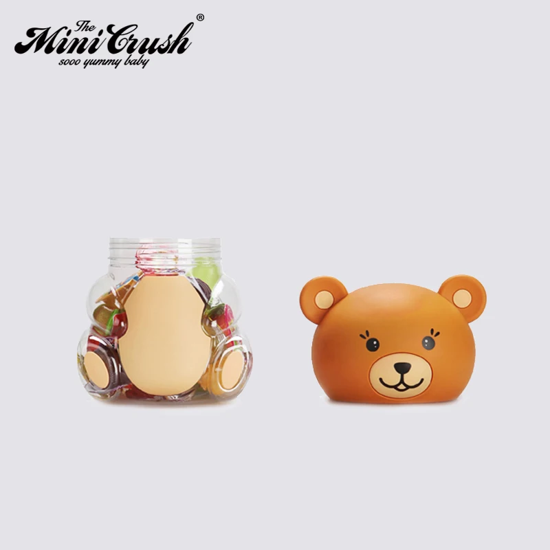 Bear toys jar with assorted fruit flavor coconut mini gelatina
